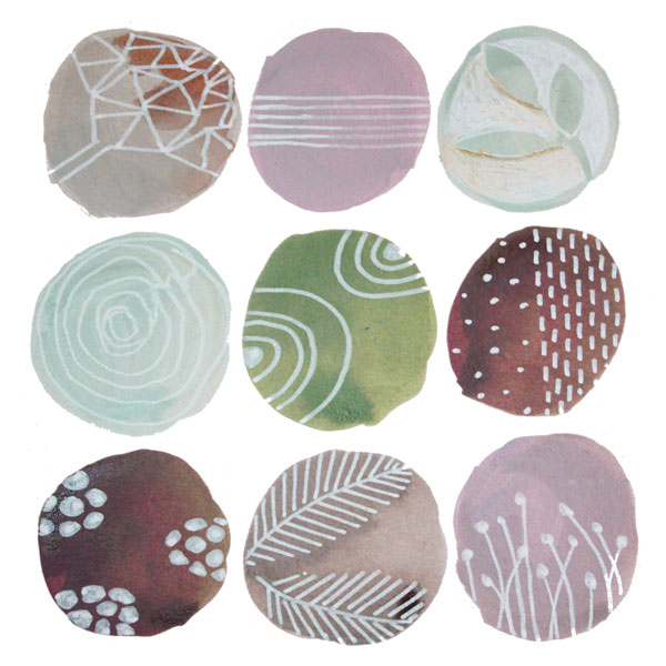 an example of the abstract watercolour patterns that you can make