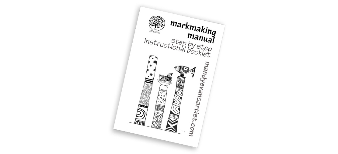 the front cover of Mandys Markmaking Manual worksbook